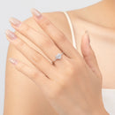 Modian 925 prata esterlina simples clássico coração amor deslumbrante zircônia anel para casamento feminino platinado jóias finas presentes