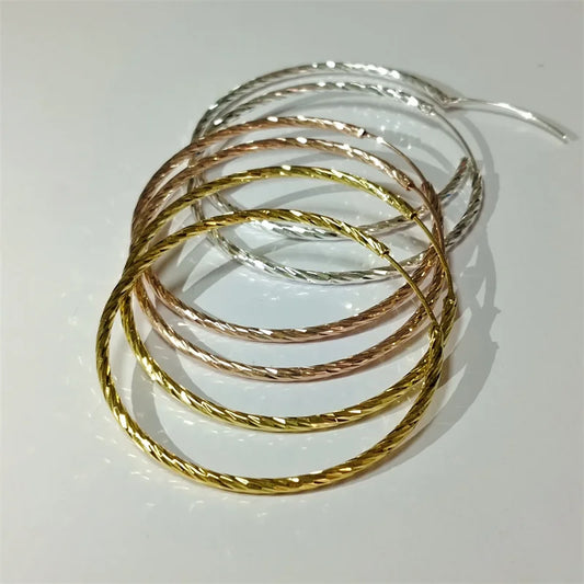 Senlissi - Brincos de argola femininos 18K AMARELO banhado a ouro 925 prata esterlina brincos de gota da moda C takoьги Kotyьца Kotyьц SL009