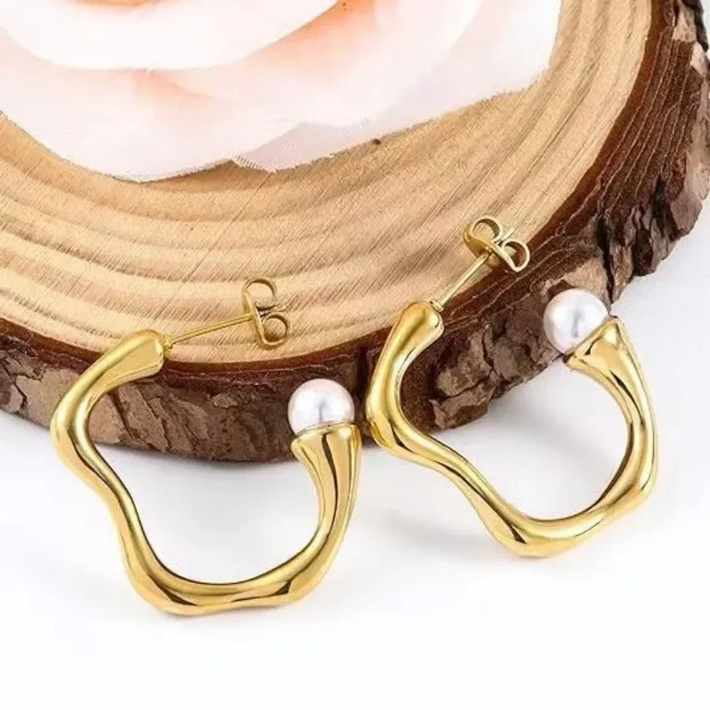 Luxo pérola brincos para mulheres, ouro 18k cheio, senhora menina designer de jóias, festa de casamento, presente de aniversário, lindo, nova chegada