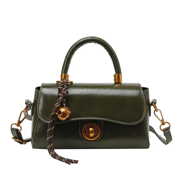 Outono inverno bolsa crossbody feminina commuter bolsa elegante retro pequeno quadrado saco versátil multi-funcional ombro único s