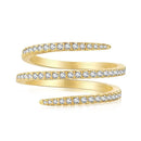 Trumium-Anéis de meteoro criativo para mulheres, 100% 925 prata esterlina, banhado a ouro 18k, linha completa de zircão 5a, presente de casamento luxuoso