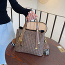 Bolsa tote de couro minimalista de luxo para mulheres design inspirado no vintage bolsa mensageiro elegante bolsa de ombro com zíper