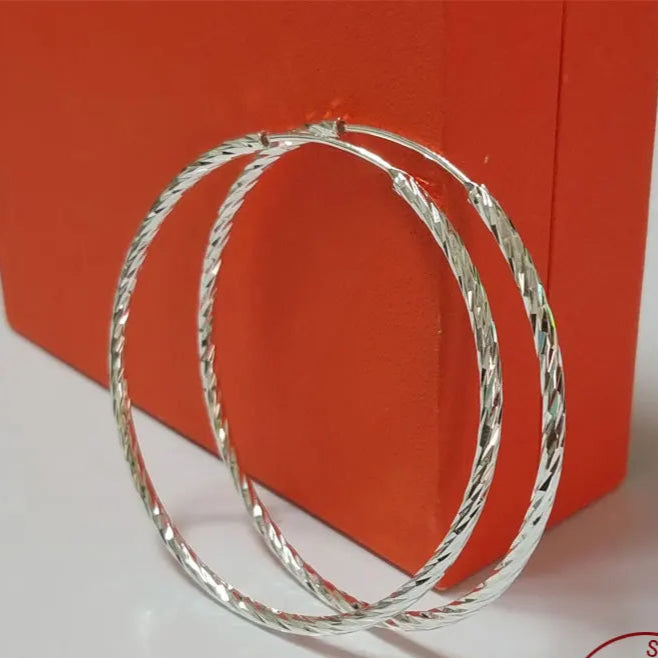 Senlissi - Brincos de argola femininos 18K AMARELO banhado a ouro 925 prata esterlina brincos de gota da moda C takoьги Kotyьца Kotyьц SL009
