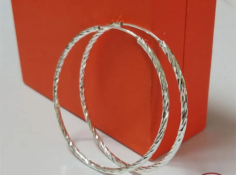 Senlissi - Brincos de argola femininos 18K AMARELO banhado a ouro 925 prata esterlina brincos de gota da moda C takoьги Kotyьца Kotyьц SL009