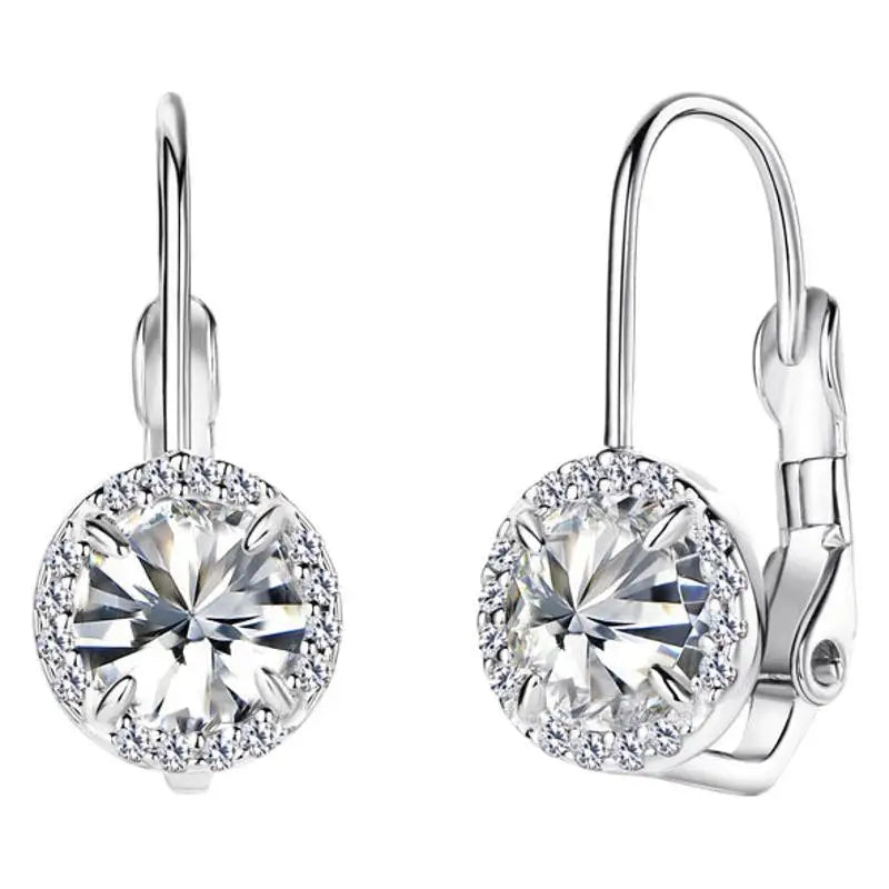 2024 aros de luxo para mulheres 6.5mm 1.0ct moissanite brincos 18k banhado a ouro 925 prata clipe brincos jóias presente natal