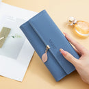 Venda quente primavera e verão nova feminina couro do plutônio japonês e coreia do sul pequena folha fresca pingente três dobras saco grande capa