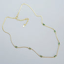 Woozu real 925 prata esterlina moda elegante verde quadrado zircão colar para mulher caixa de festa encantos gargantilha jóias presente