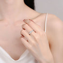 KNOBSPIN-Anéis Moissanite para Mulheres, banhado a prata 925 esterlina, ouro branco 18k, anel de casamento 4x8mm, cor D, corte marquise, anel de noivado