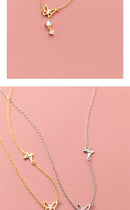 Trustdavis feminino 925 prata esterlina sólida romântico borboleta colar para senhora meninas presente de aniversário fino s925 jóias ds4203
