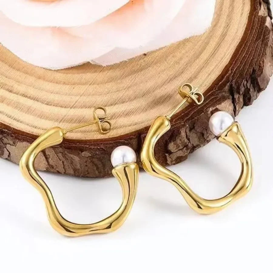 Luxo pérola brincos para mulheres, ouro 18k cheio, senhora menina designer de jóias, festa de casamento, presente de aniversário, lindo, nova chegada