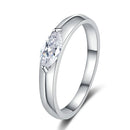 KNOBSPIN-Anéis Moissanite para Mulheres, banhado a prata 925 esterlina, ouro branco 18k, anel de casamento 4x8mm, cor D, corte marquise, anel de noivado