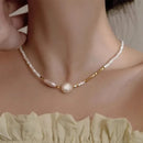 Elegante Natural Barroco de Água Doce Colar de Pérolas para Mulheres, Ouro 14K Cheio Senhora Contas Cadeia, Jóias, Presentes de Aniversário, Nova Chegada