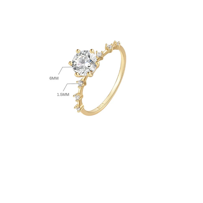 Roxi simples forma de ovo roxo cristal anéis de ouro para mulheres anéis jóias 925 prata esterlina anel de dedo ins anel de casamento anillos