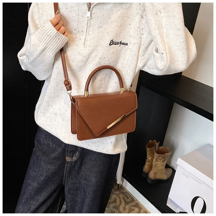 Moda minimalista pequeno quadrado saco venda quente da temporada na moda retro bolsa feminina versátil ombro crossbody saco sof