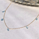Ccfjoyas 925 prata esterlina banhado 18k ouro mar azul zircão estrela colar para mulheres estilo minimalista requintado colar jóias
