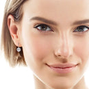 2024 aros de luxo para mulheres 6.5mm 1.0ct moissanite brincos 18k banhado a ouro 925 prata clipe brincos jóias presente natal