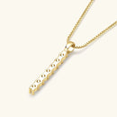 Anziw 2,8 mm 0,56 quilates. Moissanite pingente colar para mulher 925 prata corrente ajustável barra de 7 pedras colares tendência jóias presentes