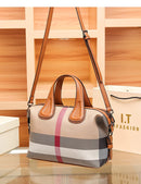 Bolsa de Ombro Feminina Xadrez, Bolsas Femininas Boston, Moda de Luxo, Messenger Bags, Designer de Marca, Bolsas Crossbody Portáteis, 2023