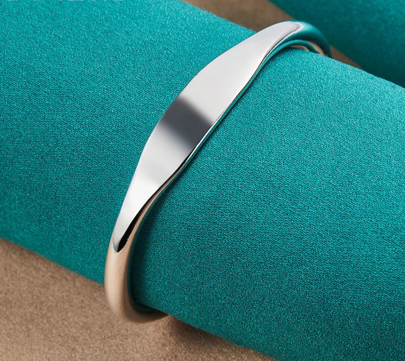 Doteffil 925 prata esterlina duplo grânulo manguito pulseira para mulher homem jóias de moda fina