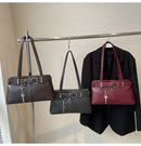 Casual sólido compartimento interior sacos de ombro sacos de ombro grande capacidade venda quente sacos para mulheres zíper pu bolsas femininas