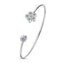 D cor vvs pulseira redonda de moissanite com certificação gra s925 prata esterlina banhada a ouro 18k pulseira de flor joias para mulheres