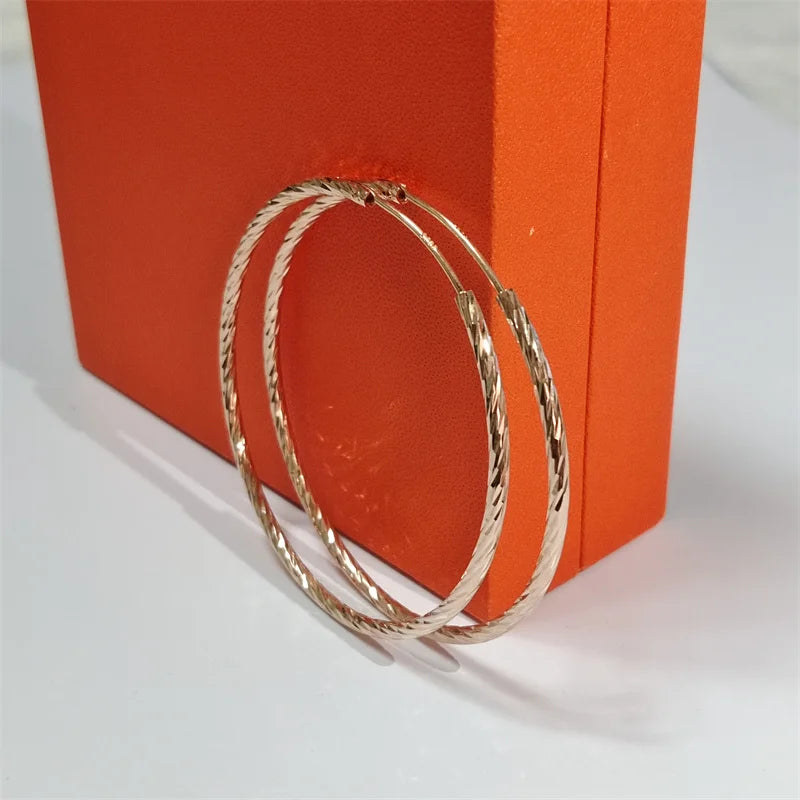 Senlissi - Brincos de argola femininos 18K AMARELO banhado a ouro 925 prata esterlina brincos de gota da moda C takoьги Kotyьца Kotyьц SL009