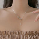 925 prata esterlina oco coração colar espumante diamante borla pingente feminino clavícula corrente acessórios de jóias de casamento