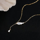 Real 925 prata esterlina cristal concha asa charme pingente colar para festa de casamento feminino jóias presente gargantilha colar