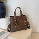 Bolsa tote de couro minimalista de luxo para mulheres design inspirado no vintage bolsa mensageiro elegante bolsa de ombro com zíper