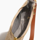 Verão design simples feminino meia lua hobo saco de alta qualidade mão-tecido palha axila saco feminino beira-mar praia bolsa de ombro 2024