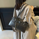 Casual sólido compartimento interior sacos de ombro sacos de ombro grande capacidade venda quente sacos para mulheres zíper pu bolsas femininas