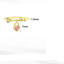 Orsa jóias 925 prata esterlina pendurado coração empilhamento anéis 14k banhado a ouro delicado dedo banda para mulheres jóias presente sr311