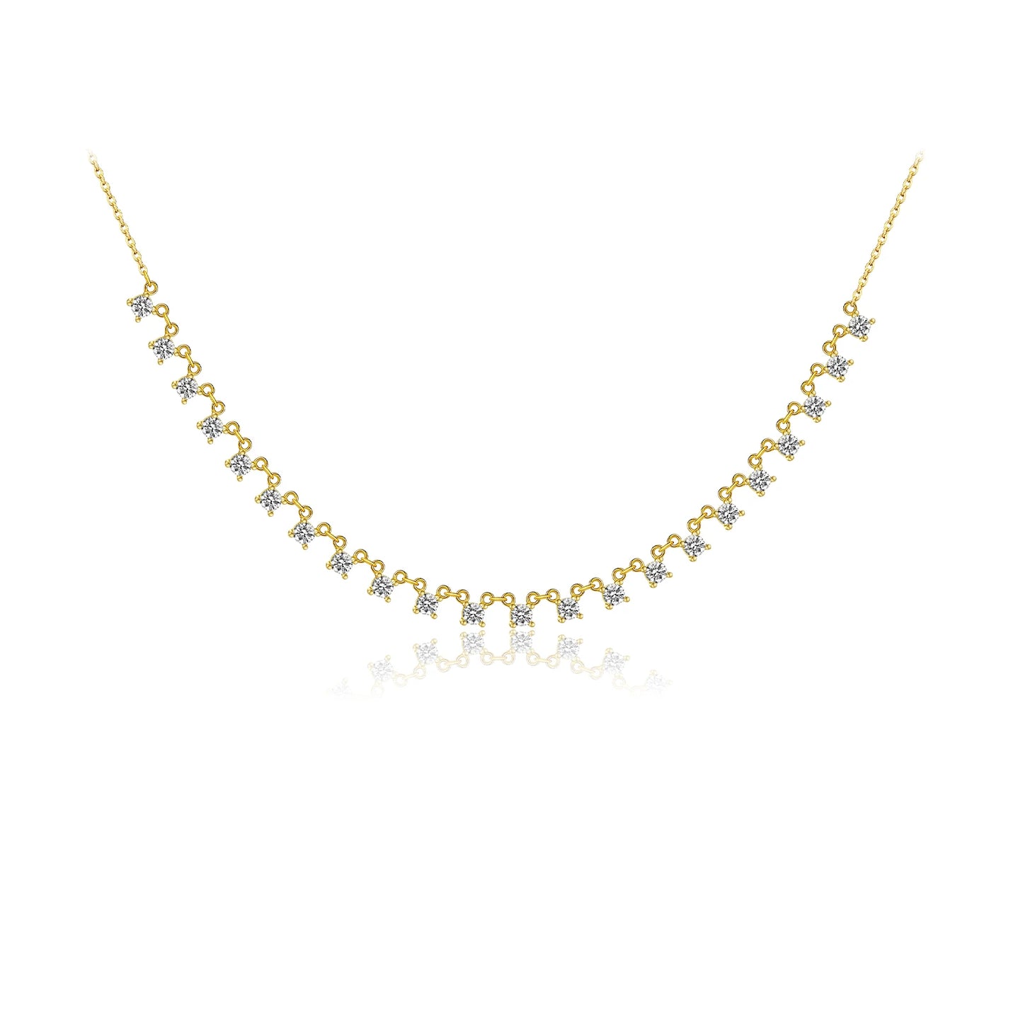 ANDYWEN-925 gargantilha longa de prata esterlina para mulheres, amuletos de zircão dourado transparente, colar de corrente, joias de casamento, presente fashion 2020