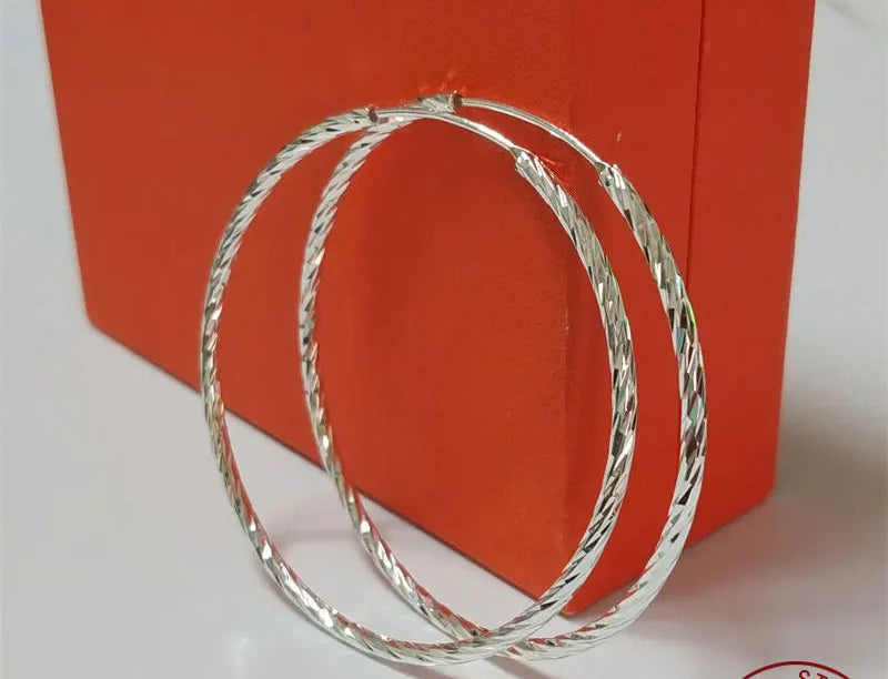 Senlissi - Brincos de argola femininos 18K AMARELO banhado a ouro 925 prata esterlina brincos de gota da moda C takoьги Kotyьца Kotyьц SL009