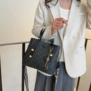 Bolsa tote de couro minimalista de luxo para mulheres design inspirado no vintage bolsa mensageiro elegante bolsa de ombro com zíper