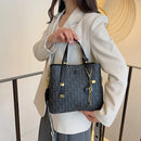 Bolsa tote de couro minimalista de luxo para mulheres design inspirado no vintage bolsa mensageiro elegante bolsa de ombro com zíper