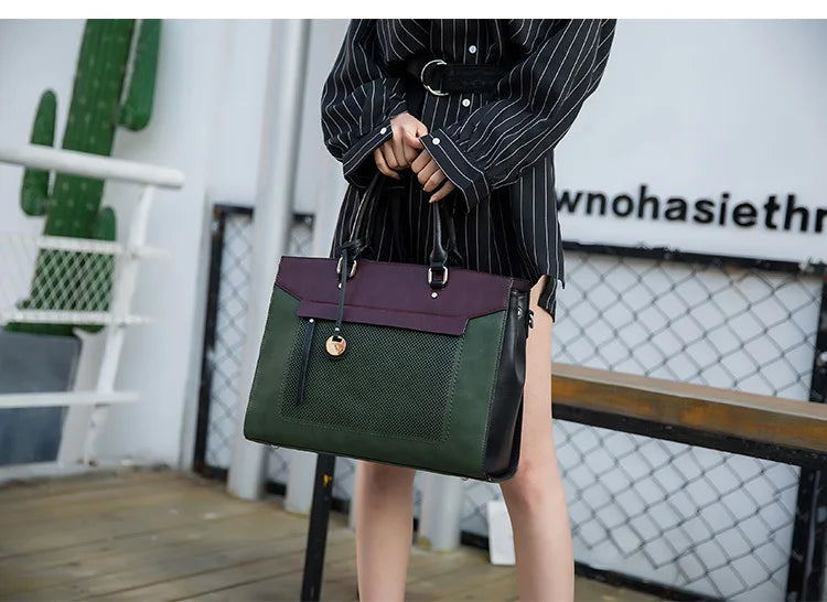 OYIXINGER-Maleta de couro para mulheres, alça superior, bolsa de ombro, negócios, laptop, MacBook, HP, Acer, Dell, moda, senhoras, 13"