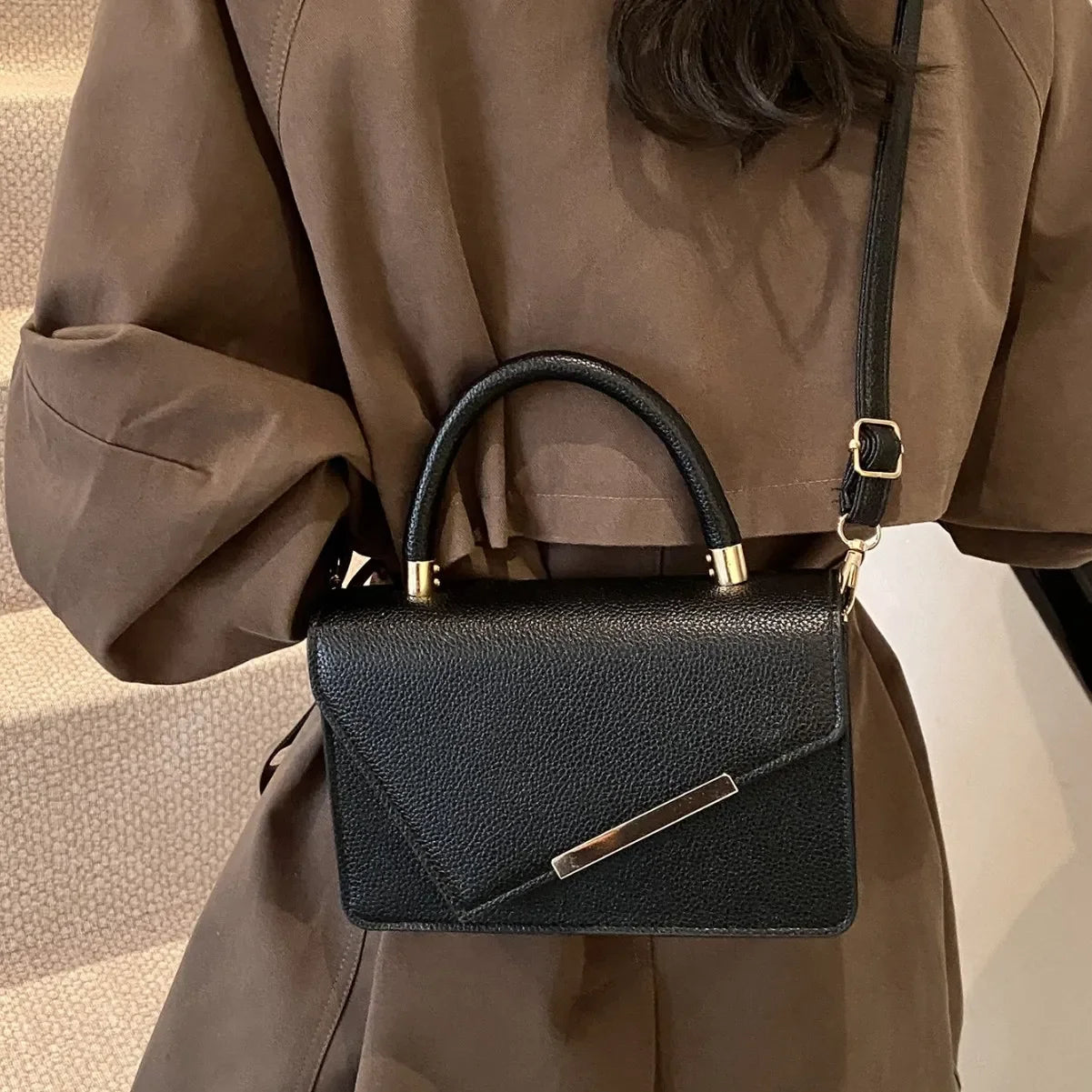 Moda minimalista pequeno quadrado saco venda quente da temporada na moda retro bolsa feminina versátil ombro crossbody saco sof