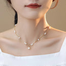Colar de Corrente de Pérolas de Água Doce para Mulheres 100% Natural, Ouro 14K Cheio, Sem Jóias Desvanecentes, Presentes de Ano Novo, Venda Quente