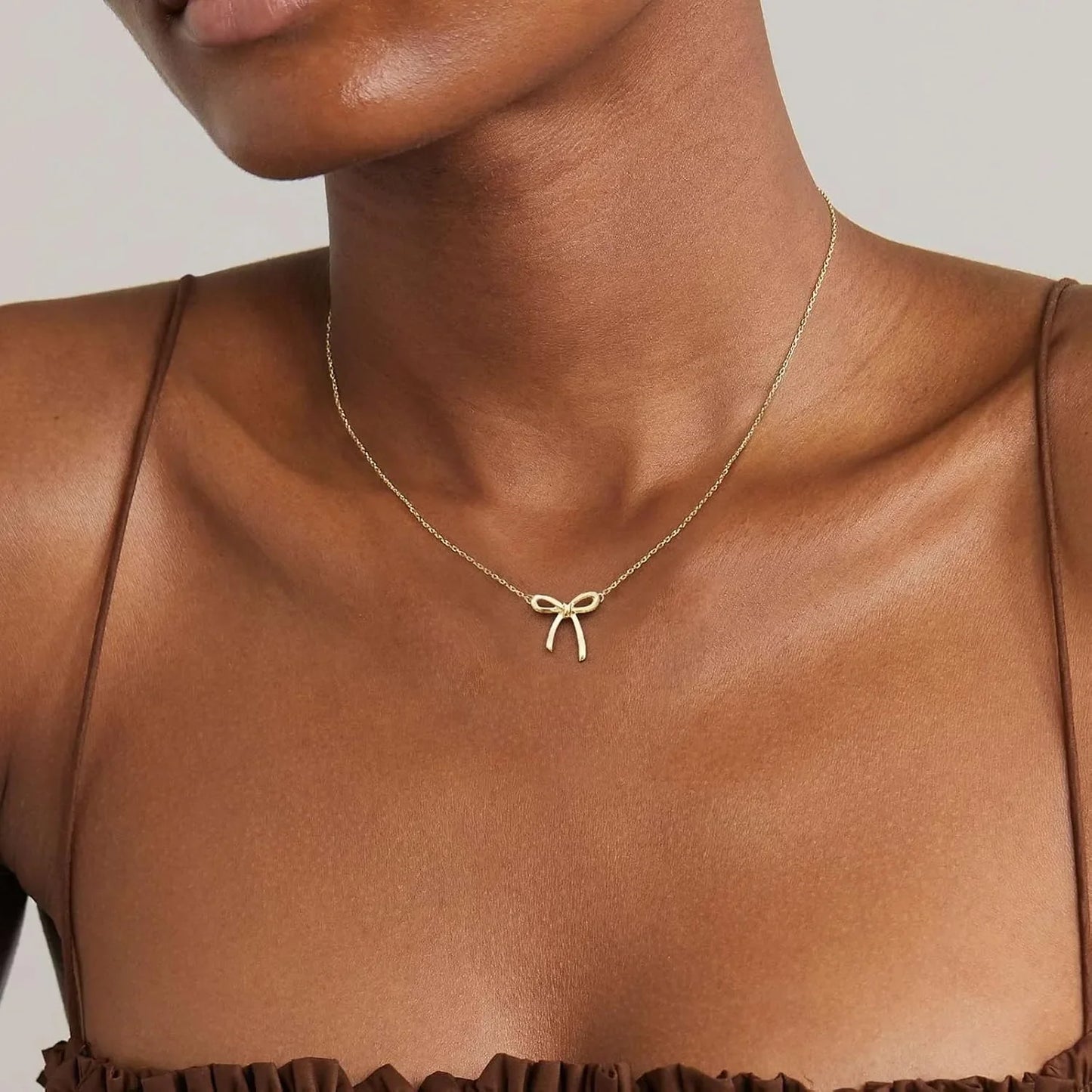 Colar de ouro para mulheres colar de arco banhado a ouro prata colar bonito arco pingente gargantilha corrente colares para mulheres jóias presente