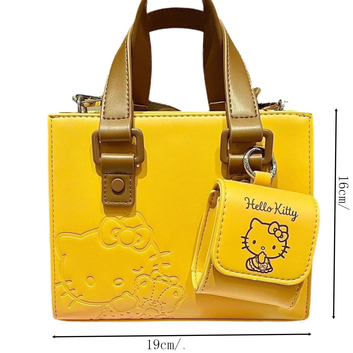 MINISO Sanrio HelloKitty Bolsa de Ombro Bolsa Bolsa Crossbody Bolsa Grande Capacidade Plus Bolsa para Fone de Ouvido