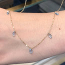 Ccfjoyas 925 prata esterlina banhado 18k ouro mar azul zircão estrela colar para mulheres estilo minimalista requintado colar jóias