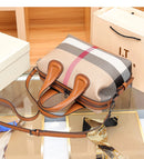 Bolsa de Ombro Feminina Xadrez, Bolsas Femininas Boston, Moda de Luxo, Messenger Bags, Designer de Marca, Bolsas Crossbody Portáteis, 2023