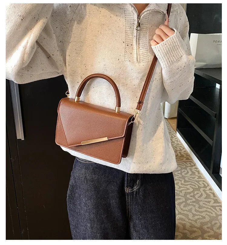 Moda minimalista pequeno quadrado saco venda quente da temporada na moda retro bolsa feminina versátil ombro crossbody saco sof