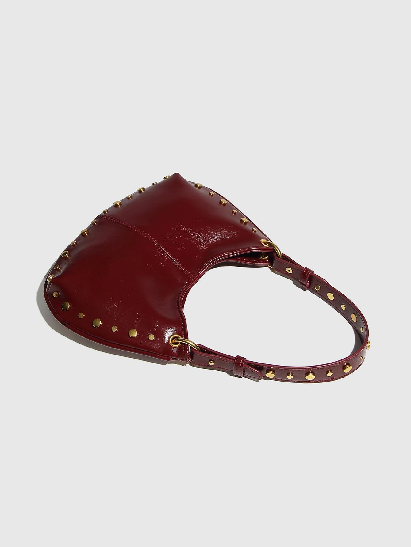 2025 nova moda na moda bolsa nas axilas rebitada bolsa de ombro corrente boston crossbody saco