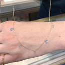 Ccfjoyas 925 prata esterlina banhado 18k ouro mar azul zircão estrela colar para mulheres estilo minimalista requintado colar jóias