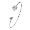 D cor vvs pulseira redonda de moissanite com certificação gra s925 prata esterlina banhada a ouro 18k pulseira de flor joias para mulheres
