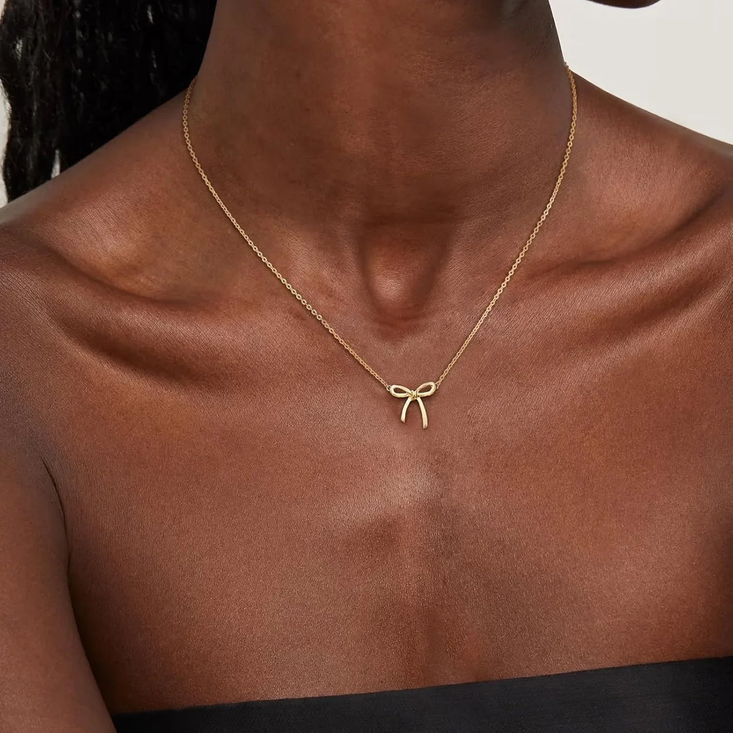 Colar de ouro para mulheres colar de arco banhado a ouro prata colar bonito arco pingente gargantilha corrente colares para mulheres jóias presente