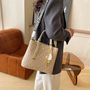 Bolsa tote de couro minimalista de luxo para mulheres design inspirado no vintage bolsa mensageiro elegante bolsa de ombro com zíper