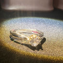 Anel Prata com banho de ouro 18K